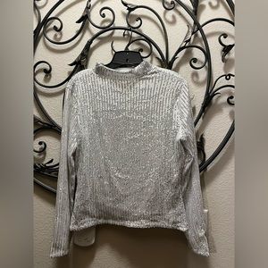 Silver shiny top